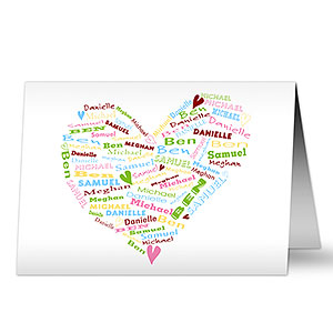 Her Heart of Love Personalized Greeting Card - 11348