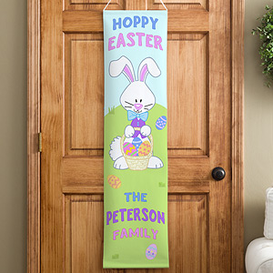 Hoppy Easter Personalized Door Banner - 11384