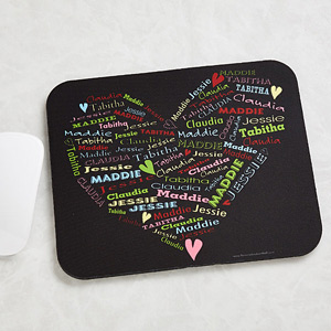 Her Heart Of Love Personalized Mouse Pad - 11489