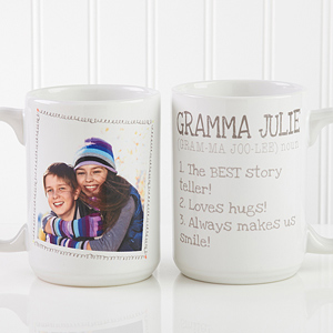 Definition Of Grandma Photo Coffee Mug 15 oz.- White - 14254-L