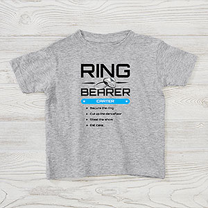 Personalized Ring Bearer T-Shirts - Ring Security - Toddler T-Shirt - 14480-TT