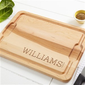 Family Name Established... Personalized Hardwood Cutting Board- 12x17 - 14787