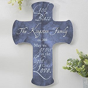 Grow In Gods Love Personalized Cross- 8x12 - 15386