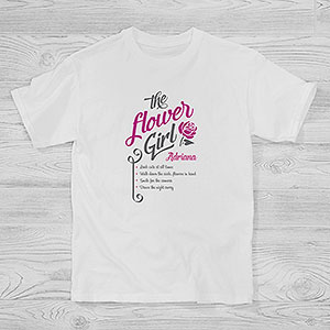 Personalized The Flower Girl Youth T-Shirt - 15410-YCT