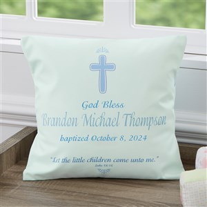 Personalized Baby Baptism Keepsake Pillow - 14quot; - 1672-S