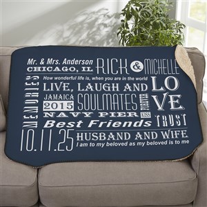 Our Life Together Personalized 30x40 Sherpa Blanket - 16882-SS