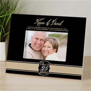 Cheers To Then  Now Anniversary Personalized 4x6 Tabletop Frame - Horizontal - 17075