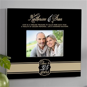 Cheers To Then  Now Anniversary Personalized 5x7 Wall Frame - Horizontal - 17075-WH
