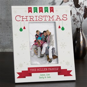 Holiday Banner Personalized 4x6 Tabletop Frame - Vertical - 17096-TV