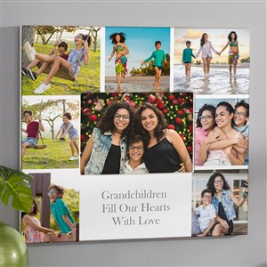 Printed Photo Collage Personalized Family 5x7 Wall Frame- Horizontal - 17099-WH