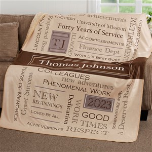 Retirement Personalized 50x60 Sherpa Blanket - 17405-S