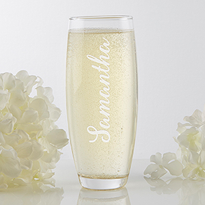 Signature Toast Personalized Stemless Champagne Flute - 17415