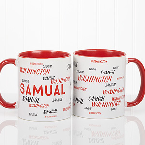 Hello! My Name Is Personalized Coffee Mug 11 oz.- Red - 17754-R