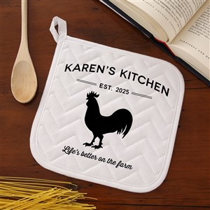 Farmhouse Kitchen Personalized Potholder - 18633-P