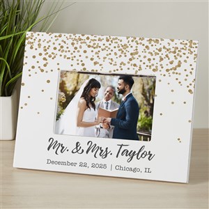 Sparkling Love Personalized Wedding 4x6 Tabletop Frame- Horizontal - 19096