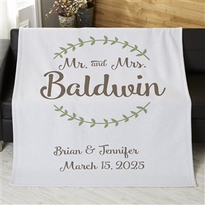 Mr.  Mrs. Personalized Wedding  Anniversary 50x60 Sweatshirt Blanket - 19268-SW