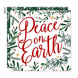 Botanical Peace on Earth Holiday Card - 19344