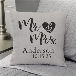 Elegant Couple Personalized 14 Throw Pillow - 19458-S