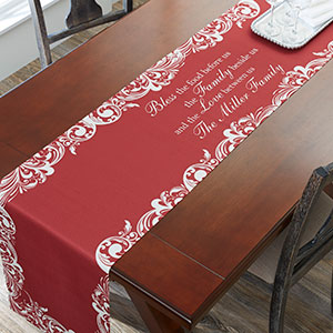 Christmas Blessings Personalized Table Runner - 16 x 96 - 19786