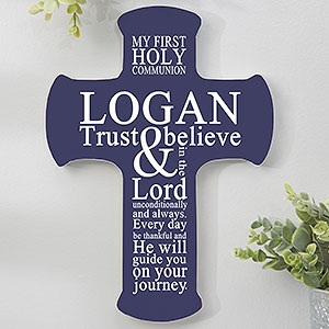 First Communion Personalized 9.5-inch Cross - 20480-L