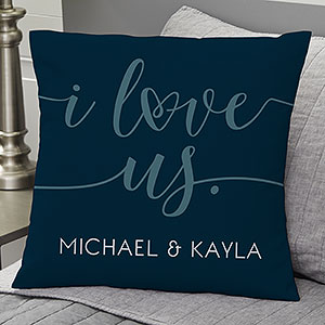 I Love Us Personalized 18 Throw Pillow - 20563-L