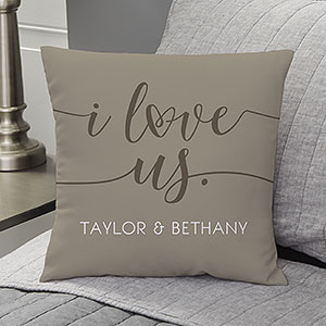 I Love Us Personalized 14 Throw Pillow - 20563-S