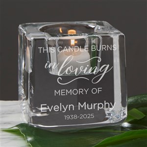 Orrefors Engraved Memorial Votive Candle Holder - 20757