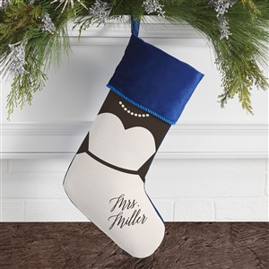 Bride  Groom Personalized Blue Christmas Stockings - 21892-BL