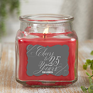 Cheers To... Personalized 10 oz. Cinnamon Spice Candle Jar - 21904-10CS