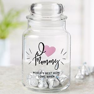 We Love... Personalized Glass Candy Jar For Her - 22237