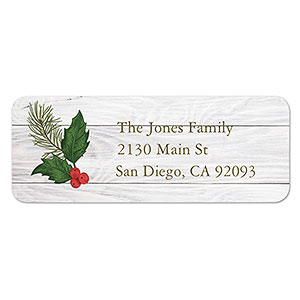 Merry Christmas Botanical Address Labels - 22476