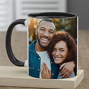 Romantic Photo Personalized Coffee Mug 11 oz.- Black - 23617-B