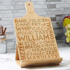 Kitchen Talk Personalized Bamboo Cookbook  Tablet Stand - 24283