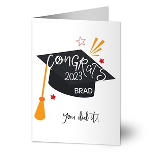 Congrats Cap Graduation Greeting Card - 24417