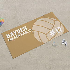 Volleyball Personalized 30x60 Beach Towel - 24480