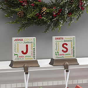 Repeating Name Personalized Christmas Stocking Holder - 24580