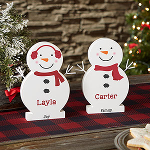 Snowman Family Personalized Wooden Snowman- 7.5 - 24851-S