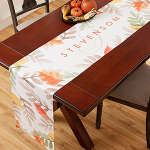 Autumn Leaves Personalized Table Runner- 16 x 60 - 24860-S