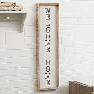 Rustic Expressions Personalized Vertical Whitewashed Barnwood Frame- 30 x 8 - 24939-30x8