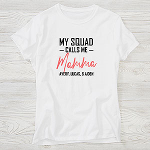 My Squad Calls Me Personalized Ladies Hanes Fitted Tee - 25570-FT