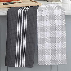 Custom Printed Modern Farmhouse Patterned Waffle Weave Kitchen Towel - 25653