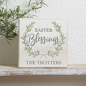 Easter Blessings Personalized Easter Shelf Block - 25724-E