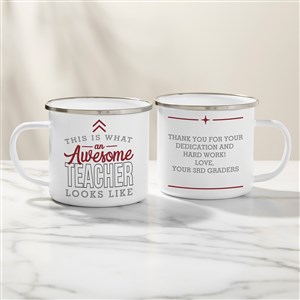 This Is What an Awesome Teacher Looks Like Personalized Camping Mug-Large - 26008-L