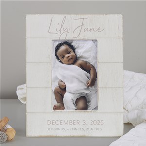 Simple and Sweet Personalized Baby Girl Shiplap Frame -4x6 Vertical - 26225-4x6V