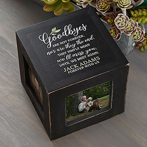 Goodbye Memorial Personalized Photo Cube - Black - 26242-B