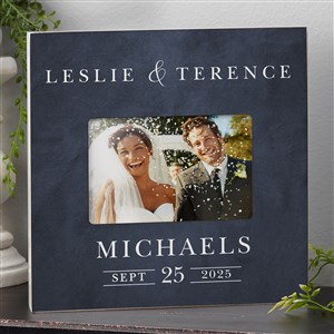 Moody Chic Personalized Wedding 4x6 Box Frame- Horizontal - 26508-BH