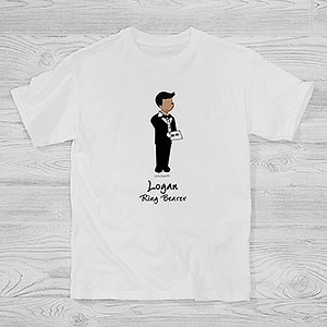 Personalized Ring Bearer Kids T-Shirt by philoSophies - 27237-YCT