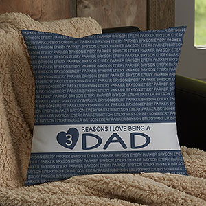 Reasons He Loves Being... Personalized 14 Throw Pillow - 27758-S