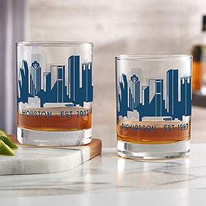 Houston 14oz. Personalized Printed Whiskey Glass - 27784