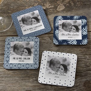 Wedding Custom Pattern Personalized Photo Coaster - 27847